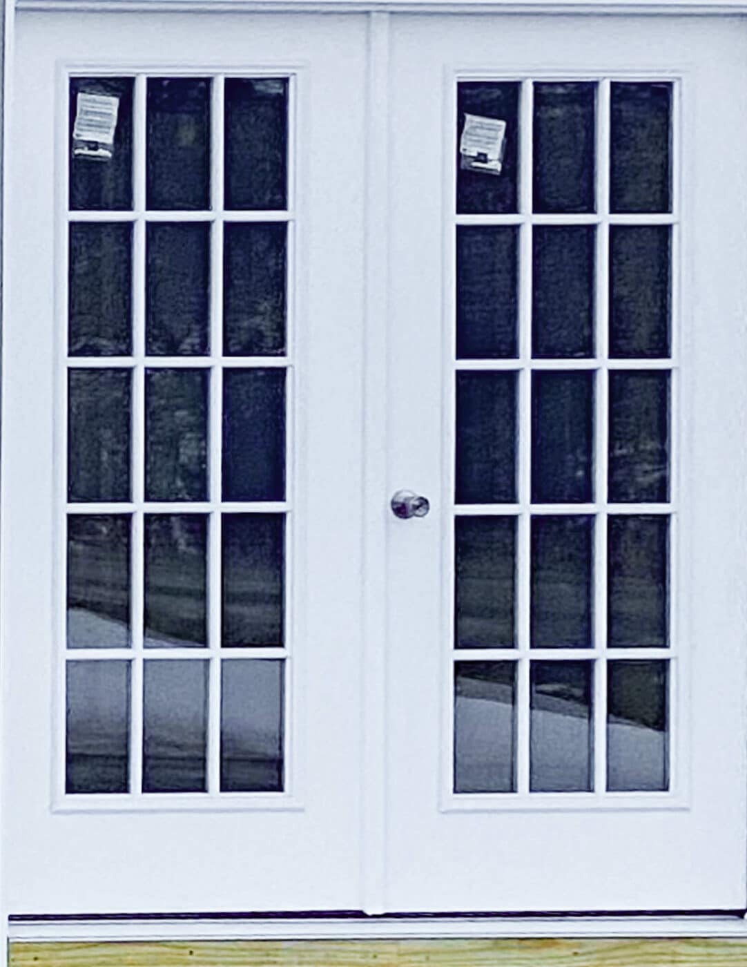 french door used by Premier Barns in Missouri