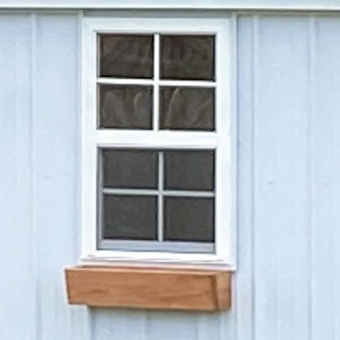 window box used by Premier Barns for sheds in Missouri