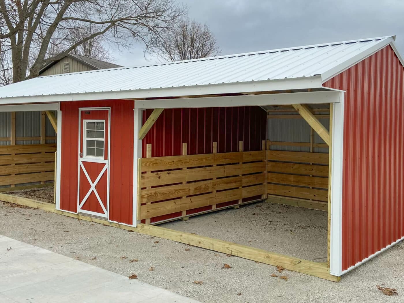 run in shed built by Premier Barns in Missouri