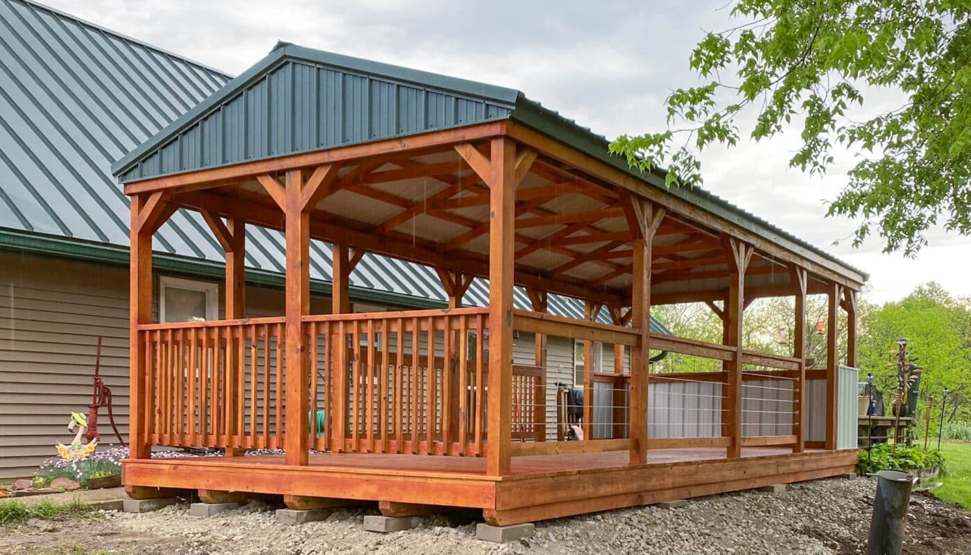 picnic retreat pavilion built by Premier Barns in Missouri
